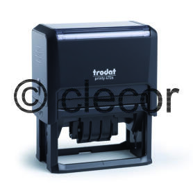 TAMPON TRODAT 4726 NOIR DATEUR - 3 + 3 LIGNES - 75 x 38 mm