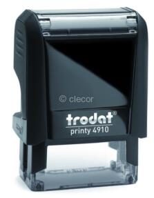 TAMPON TRODAT 4910 NOIR POUR 2 LIGNES 26 X 9 Tampon