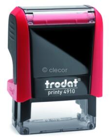 TAMPON TRODAT 4910 ROUGE POUR 2 LIGNES 26 X 9 Tampon