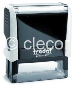 TAMPON TRODAT 4912 BLANC POUR 4 LIGNES 47 X 18