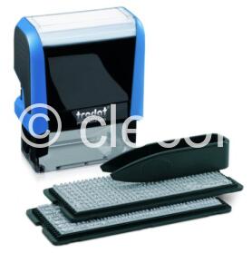 TAMPON TRODAT 4912 BLEU TYPOMATIC POUR 4 LIGNES Montures