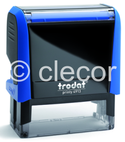 TAMPON TRODAT 4913 BLEU CIEL, ENCRIER BLEU POUR 5 LIGNES 58 X 22 Montures