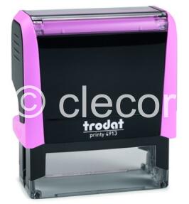 TAMPON TRODAT 4913 ROSE POUR 5 LIGNES 58 X 22