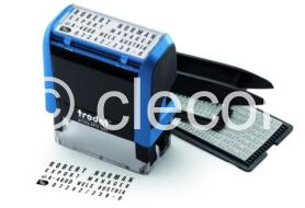 TAMPON TRODAT 4913 BLEU TYPOMATIC POUR 5 LIGNES 58 X 22