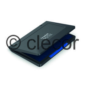 TAMPON ENCREUR BLEU POUR CAOUTCHOUC ET TAMPON POLYMERES 11 x 7 cm