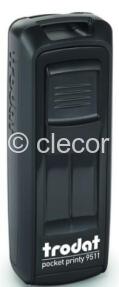 TAMPON DE POCHE TRODAT 9511 NOIR POUR 3 LIGNES 38 X 14