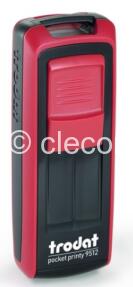 TAMPON DE POCHE TRODAT 9512 ROUGE POUR 5 LIGNES 47 X 18