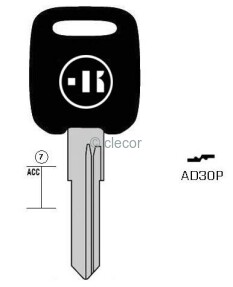 CLE A TÊTE PLASTIQUE AD30P Clés Auto