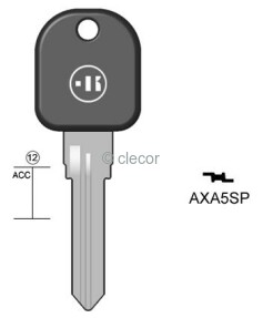 CLE A TÊTE PLASTIQUE AXA5SP Clés Auto