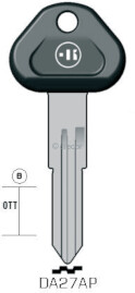 CLE A TÊTE PLASTIQUE DA27AP Clés Auto