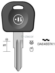 CLE TRANSPONDEUR DAE46STK-1 Clés Transpondeurs
