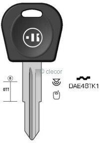 CLE TRANSPONDEUR DAE48TK-1 Clés Transpondeurs