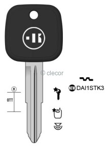 CLE TRANSPONDEUR DAI1STK Clés Transpondeurs