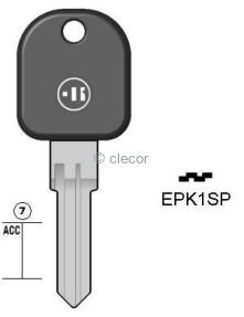 CLE A TÊTE PLASTIQUE SPÉCIALES EPK1SP Clés Auto