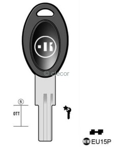 CLE A TÊTE PLASTIQUE SPÉCIALES EU15P Clés Auto