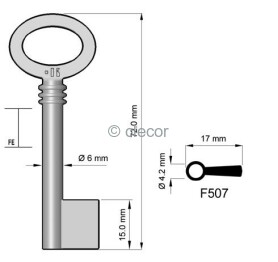 CLE DOUBLE PANNETON FONTE F507 Clés à Pompes et Double panneton