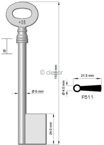 CLE DOUBLE PANNETON FONTE F511 Clés à Pompes et Double panneton