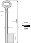 CLE DOUBLE PANNETON FONTE F511