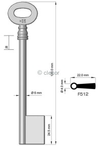 CLE DOUBLE PANNETON FONTE F512 Clés à Pompes et Double panneton