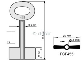 CLE DOUBLE PANNETON FONTE FCF455 Clés à Pompes et Double panneton