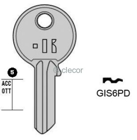 CLE PLATE GIS6PD Clés Plates