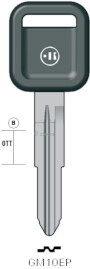 CLE A TÊTE PLASTIQUE GM10EP Clés Auto