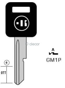 CLE A TÊTE PLASTIQUE SPÉCIALES GM1P Clés Auto