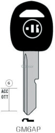 CLE A TÊTE PLASTIQUE GM6AP Clés Auto