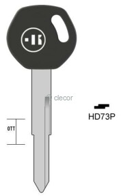 CLE A TÊTE PLASTIQUE HD73P Clés Auto