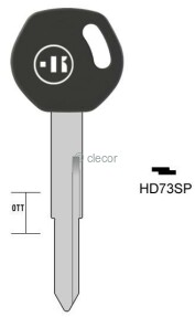 CLE A TÊTE PLASTIQUE HD73SP Clés Auto