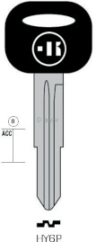 CLE A TÊTE PLASTIQUE HY6P Clés Auto