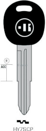 CLE TETE PLASTIQUE HY7SCP Clés Auto