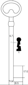 CLE JPM ZAMAK JP9-1 PROFIL K Clés à Chiffres