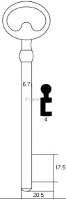 CLE JPM ZAMAK JP9-4 PROFIL K Clés à Chiffres