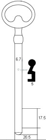 CLE JPM ZAMAK JP9-5 PROFIL K Clés à Chiffres