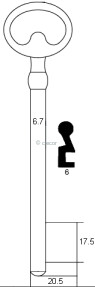 CLE JPM ZAMAK JP9-6 PROFIL K Clés à Chiffres