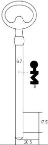 CLE JPM ZAMAK JP9-9 PROFIL K Clés à Chiffres