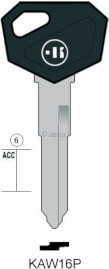 CLE A TÊTE PLASTIQUE KAW16P Clés Auto