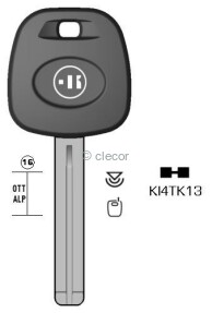 CLE TRANSPONDEUR KI4TK-13 Clés Transpondeurs