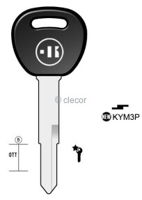 CLE A TÊTE PLASTIQUE SPÉCIALES KYM3P Clés Auto