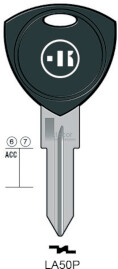 CLE A TÊTE PLASTIQUE SPÉCIALES LA50P Clés Auto