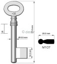 CLE DOUBLE PANNETON FONTE M107