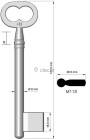 CLE DOUBLE PANNETON FONTE M112