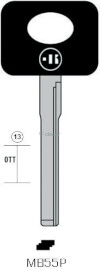 CLE A TÊTE PLASTIQUE MB55P Clés Auto