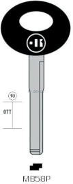 CLE A TÊTE PLASTIQUE MB58P Clés Auto