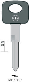 CLE A TÊTE PLASTIQUE MB72SP Clés Auto