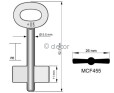 CLE DOUBLE PANNETON FONTE MCF455