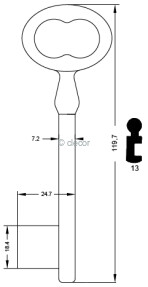 CLE MERMIER 119 MM ME240-13 Clés à Chiffres