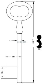 CLE MERMIER 119 MM ME240-16 Clés à Chiffres