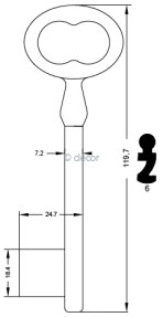 CLE MERMIER 119 MM ME240-6 Clés à Chiffres